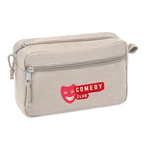 NAIMA COSMETIC Eco-Friendly Hemp Cosmetic Bag with Double Zipper