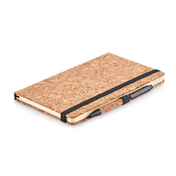 SUBER SET Libreta A5 y bolígrafo de corcho - GiftRetail MO6202