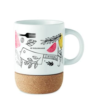 SUBCORK Chic Ceramic Mug with Natural Cork Base