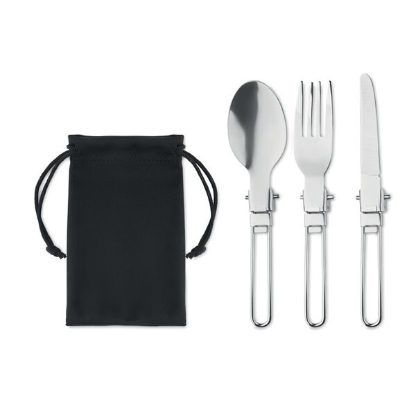 STAPI SET Set cubiertos camping 3 pcs - GiftRetail MO6359