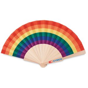 BOWFAN Abanico de madera rainbow