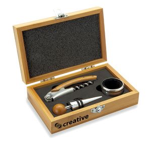 SONOMA Set de vino en caja de bambú