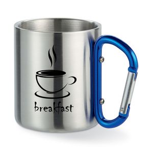 TRUMBO Taza de acero inoxidable con asa de mosquetón - GiftRetail MO8313