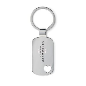 CORAZON Elegant Heart Detail Metal Key Ring Gift Box