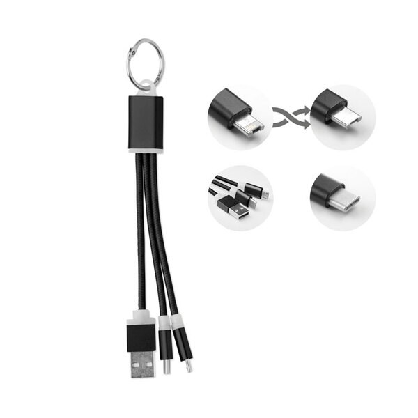 RIZO Llavero con Cable USB Tipo C y Micro USB - GiftRetail MO9292