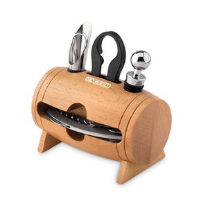 BOTA Mini tonel de madera con 4 accesorios para vino