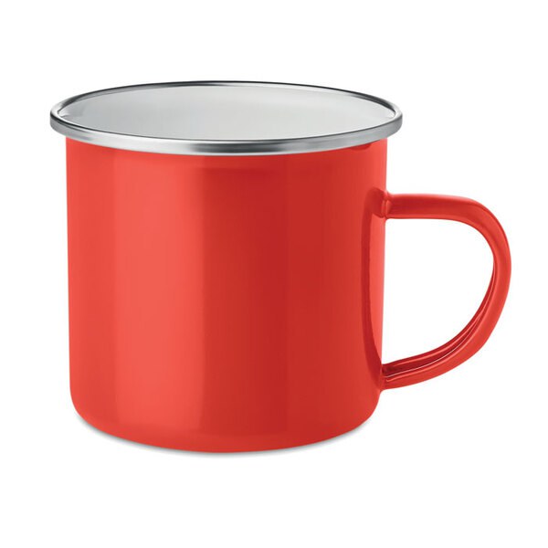 PLATEADO Vintage Enamel-Coated Metal Mug, 350ml Capacity - GiftRetail MO9756