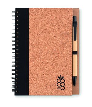 SONORA PLUSCORK Libreta con bolígrafo tapa corc