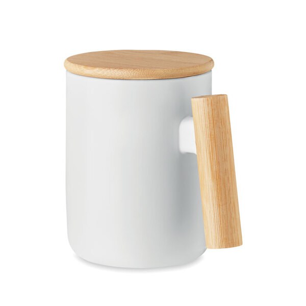 MAJEST Taza de porcelana tapa 380 ml - GiftRetail MO6781
