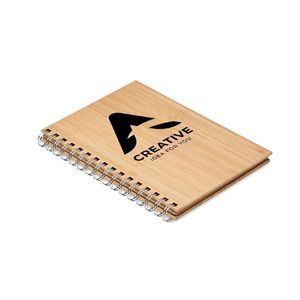 BRAM Eco-Friendly Bamboo A5 Notebook with Kraft Pages