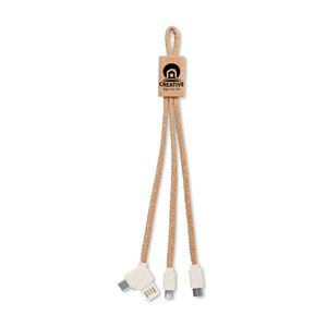 CABIE Eco-Friendly 3-in-1 Cork Charging Cable