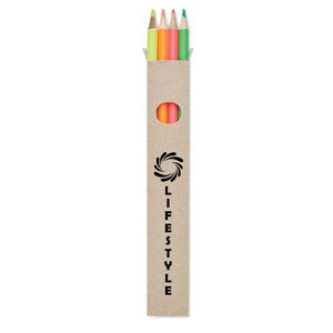 BOWY 4 lápices de colores en caja