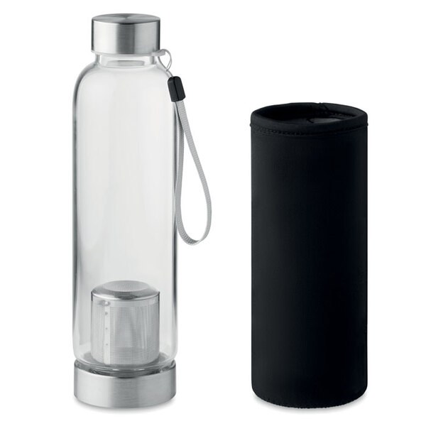 UTAH TEA High Borosilicate Glass Tea Bottle with Infuser - GiftRetail MO9636