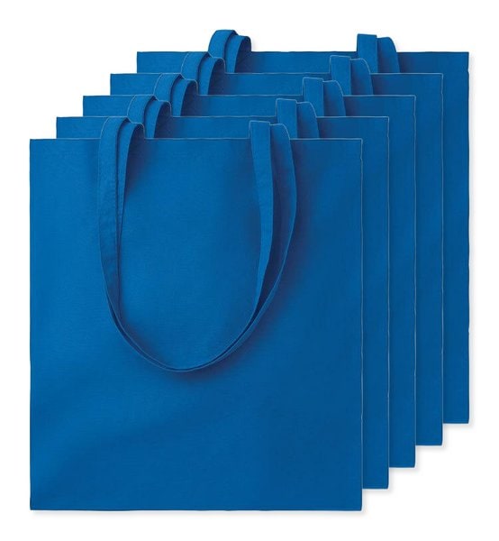 Pack de 5 GiftRetail MO9268 - COTTONEL COLOUR + Bolsa de algodón 140 gr / m²