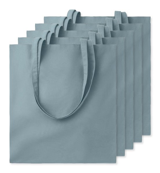 Pack de 5 GiftRetail MO9268 - COTTONEL COLOUR + Bolsa de algodón 140 gr / m²