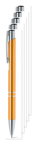 Pack de 5 Egotier 91311 - Bolígrafo de aluminio