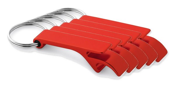 Pack de 5 Egotier 93151 - Llavero de aluminio con abridor de chapas