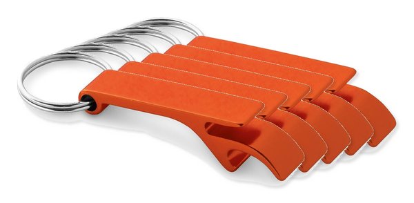 Pack de 5 Egotier 93151 - Llavero de aluminio con abridor de chapas