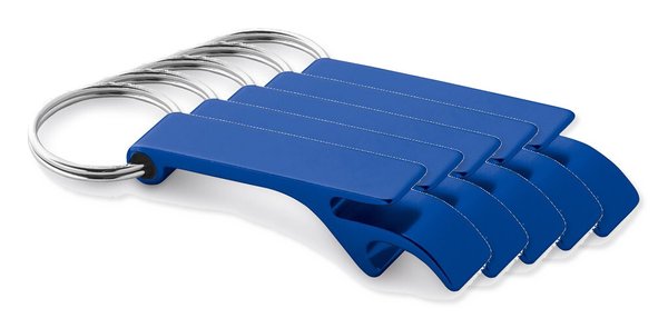 Pack de 5 Egotier 93151 - Llavero de aluminio con abridor de chapas