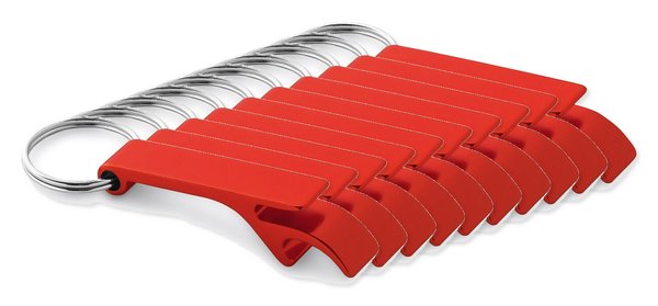 Pack de 100 Egotier 93151 - Llavero de aluminio con abridor de chapas
