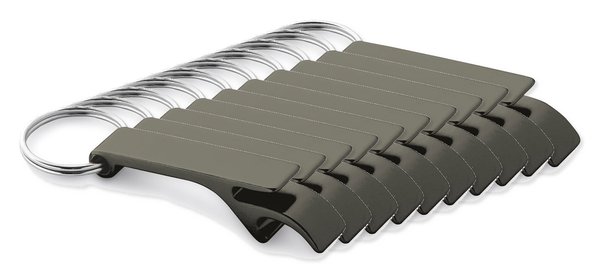 Pack de 100 Egotier 93151 - Llavero de aluminio con abridor de chapas