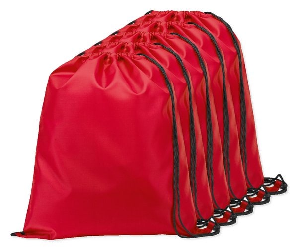 Pack de 5 Egotier 92910 - Mochila con cordón 210D