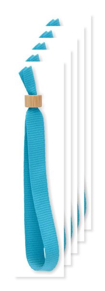 Pack de 5 GiftRetail MO6706 - FIESTA Pulsera de poliéster RPET