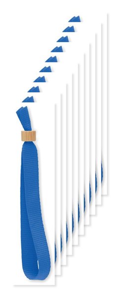 Pack de 100 GiftRetail MO6706 - FIESTA Pulsera de poliéster RPET