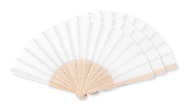 Pack de 3 GiftRetail MO9532 - FANNY WOOD Abanico madera