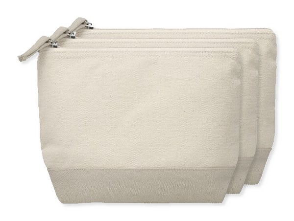 Pack de 3 GiftRetail MO9815 - KLEUREN Neceser de algodón bicolor