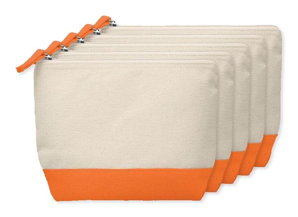Pack of 50 GiftRetail MO9815 - KLEUREN Stylish Two-Tone Cotton Cosmetic Bag with Zipper