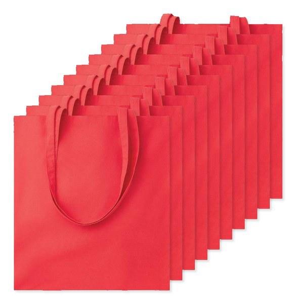 Pack de 100 GiftRetail MO9268 - COTTONEL COLOUR + Bolsa de algodón 140 gr / m²