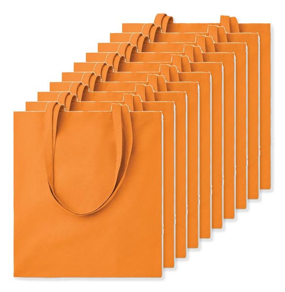 Pack de 100 GiftRetail MO9268 - COTTONEL COLOUR + Bolsa de algodón 140 gr / m²