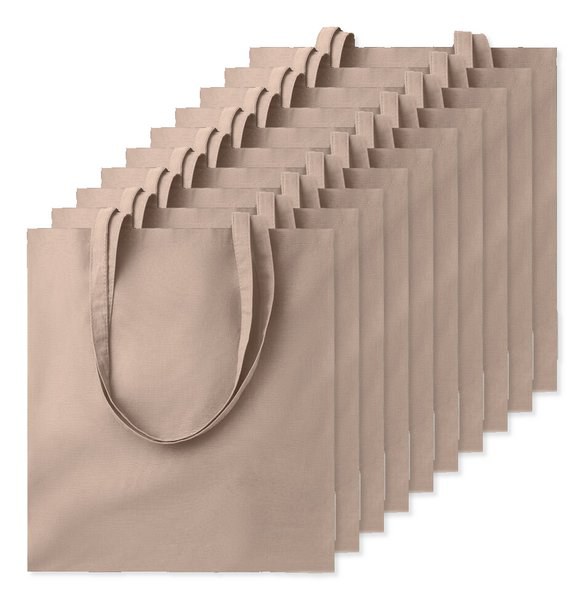 Pack de 100 GiftRetail MO9268 - COTTONEL COLOUR + Bolsa de algodón 140 gr / m²