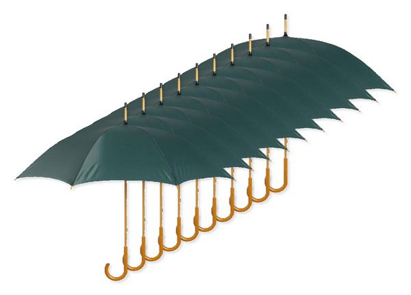 Pack de 100 GiftRetail KC5132 - CALA Paraguas con puño de madera