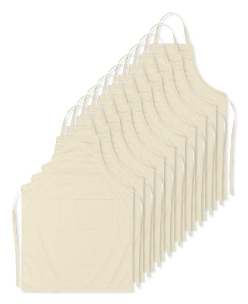 Pack of 10 GiftRetail MO8441 - FITTED KITAB Premium Adjustable Kitchen Apron with Pockets