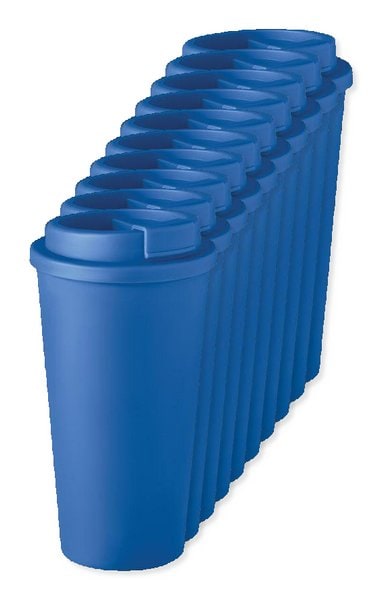 Pack of 10 GiftRetail MO6244 - TUESDAY Eco-Friendly Double Wall Tumbler 450 ml
