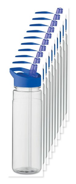 Pack of 100 GiftRetail MO6467 - ALABAMA RPET Eco-Friendly 650ml RPET Bottle with Flip Lid and Straw