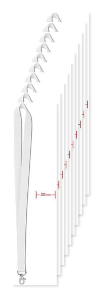 Pack de 10 GiftRetail MO9058 - SIMPLE LANY Lanyard 20 mm