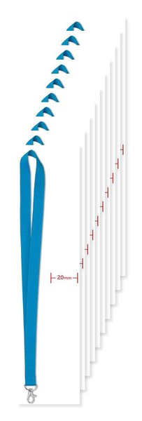 Pack de 100 GiftRetail MO9058 - SIMPLE LANY Lanyard 20 mm