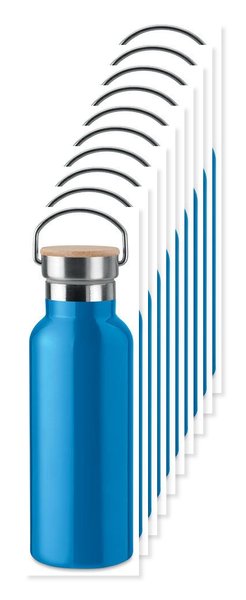 Pack of 100 GiftRetail MO9431 - HELSINKI 500ml Bamboo Lid Insulated Flask