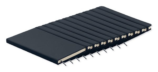 Pack of 10 GiftRetail AR1804 - ARCONOT A5 Hardcover Notebook with Elastic Strap
