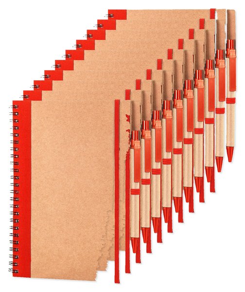 Pack de 10 Goya 30108 - Cuaderno A5 de cartón con elástico y bolígrafo RECIKLA