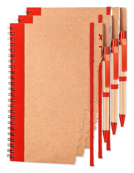 Pack de 30 Goya 30108 - Cuaderno A5 de cartón con elástico y bolígrafo RECIKLA