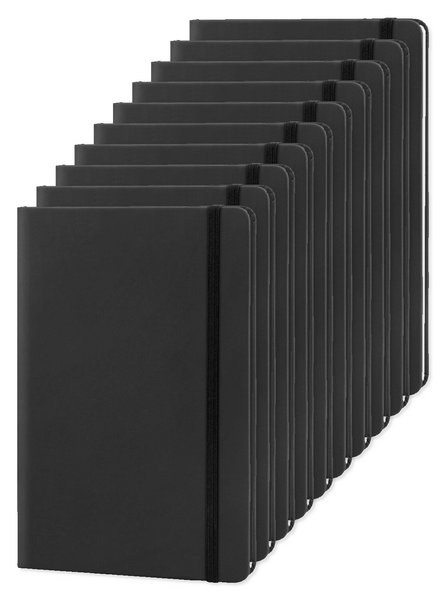 Pack of 10 Goya 30083 - A5 PU Cover Notebook with Elastic Band LUXE