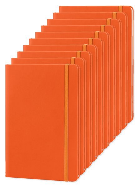Pack de 10 Goya 30083 - Cuaderno A5 con cubierta PU y banda elástica, 96 páginas. LUXE