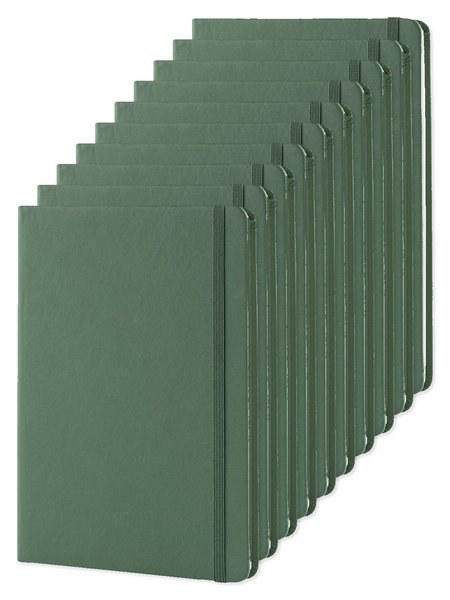 Pack de 10 Goya 30083 - Cuaderno A5 con cubierta PU y banda elástica, 96 páginas. LUXE