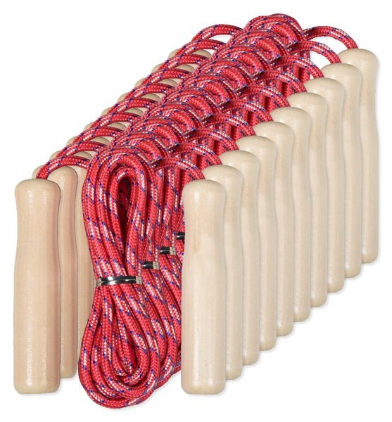 Pack de 10 Goya 38052 - Cuerda para Saltar con Mango de Madera JUMP