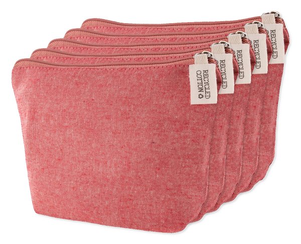 Pack de 5 Goya 50617 - Neceser de Algodón Reciclado 100%, 140gr/m2 TETIAROA