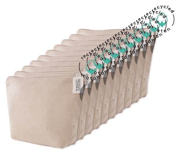 Pack de 10 Goya 50617 - Neceser de Algodón Reciclado 100%, 140gr/m2 TETIAROA